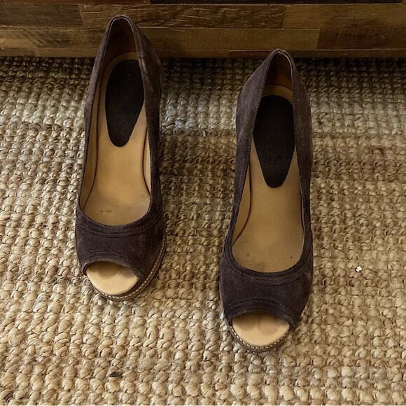 Michael Kors Brown Suede Wedge, early-mid 2000s 6.5 - Picture 4 of 8